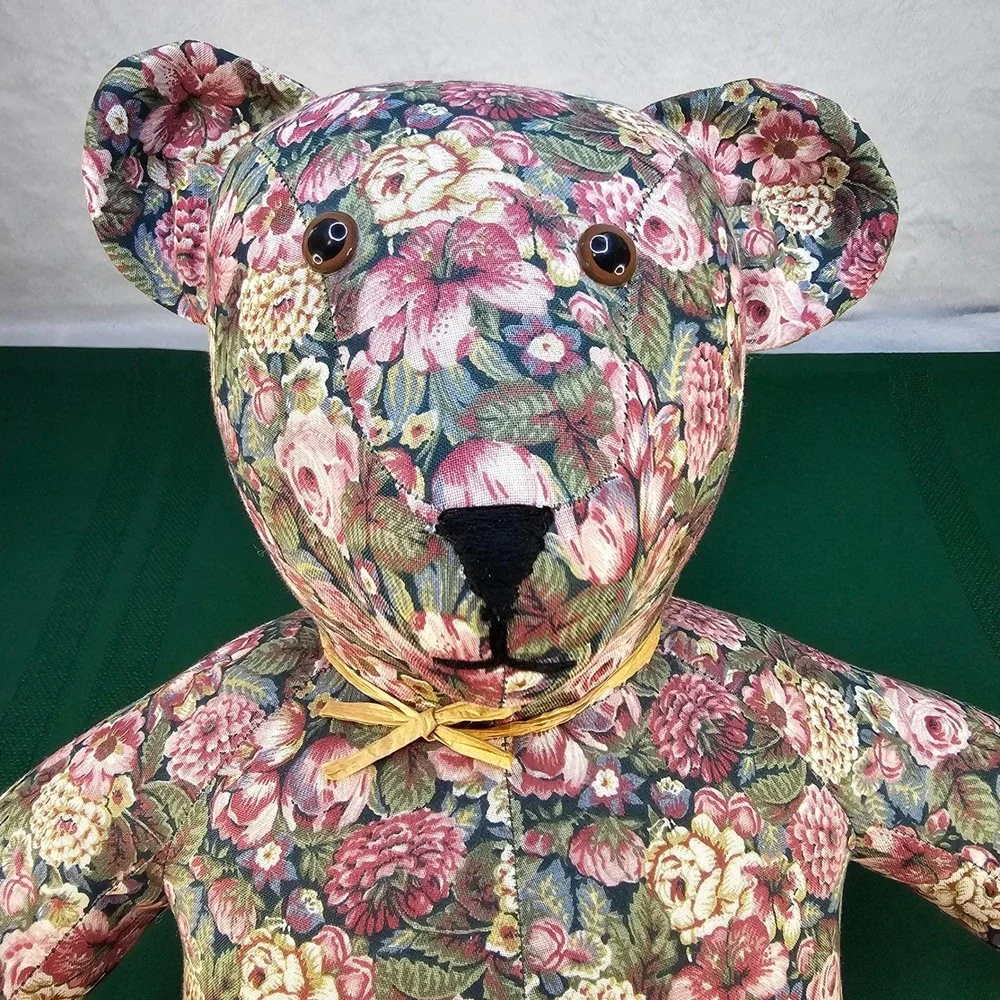 Floral Teddy‎ Bear Plush Stuffed Animal Accent Decor Nursery Baby Shower Gift